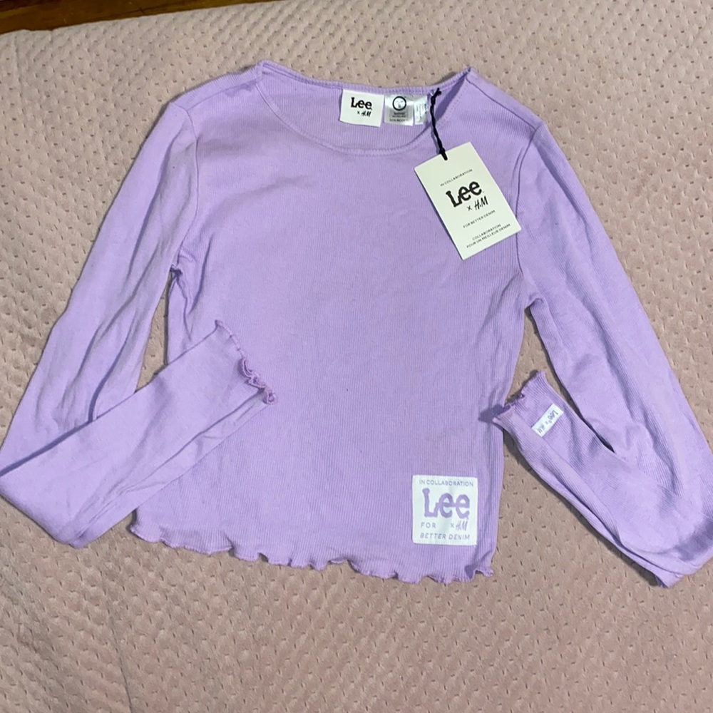 Lee x H&m lilac crop top